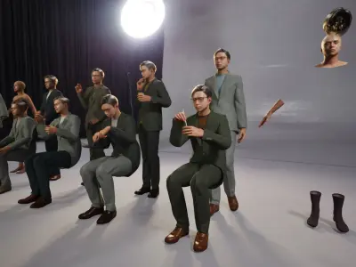 Modular Character - Asian Smart Casual Man - ME2 Low-poly 3D model