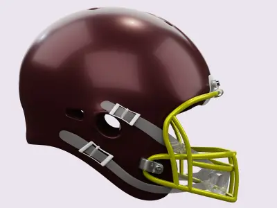 Generic American Football Helmet Low-poly 3D model