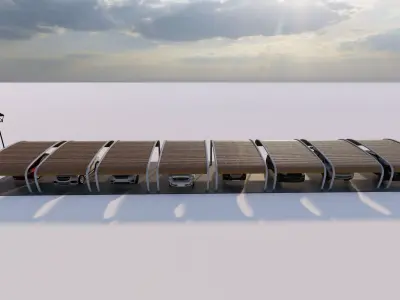  Roof Parking-Parking Lot  3D model