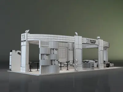 Booth Exhibition Stand a225a 3D model