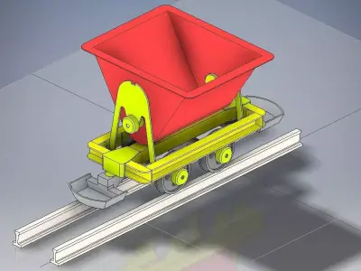 Tipping car 3D print model