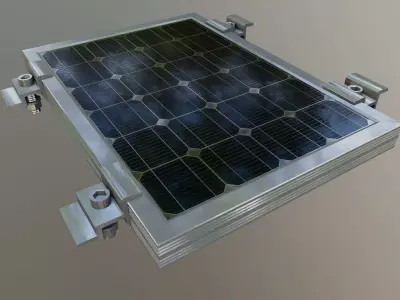 1-Solar Panel 5Wp 260x185x20mm 3D model