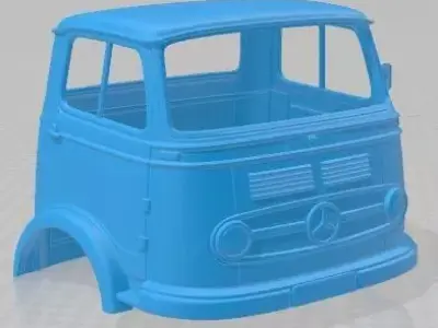 Mercedes Benz LP 322 1963 Printable Body Cabin Truck 3D print model