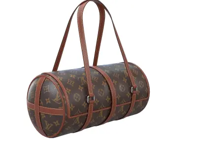 Louis Vuitton Papillon Bag Brown Low-poly 3D model