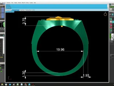 Luxury Symbol Signet Ring for Men Jewelry 3D Model 4242 3D print model