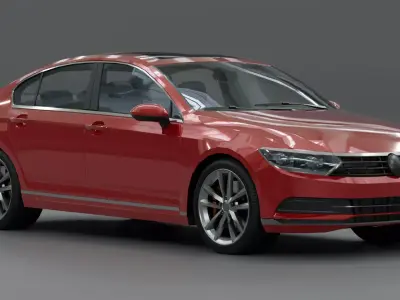 Volkswagen Passat B8 - Low Poly - Game Ready Low-poly 3D model