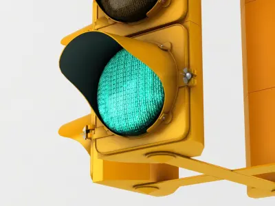 Hanging Traffic Light 3D model