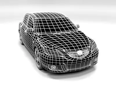 MAZDA 3 2004 LOWPOLY Low-poly 3D model