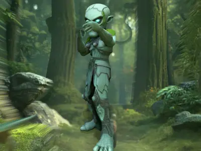 Mystic Goblin Warrior model pack Low-poly 3D model