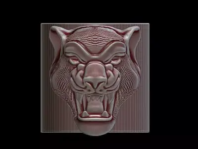 Panther Head Pots 3D print model