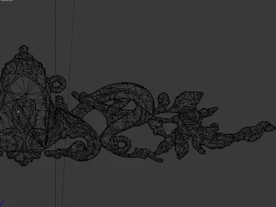 Classic decor ornament v-3D model 39 3D model