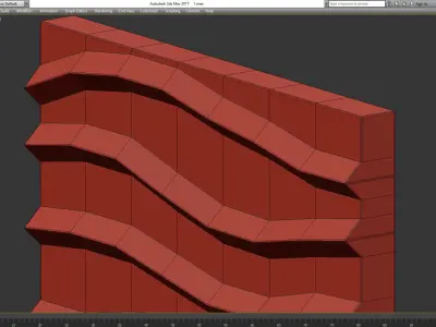 3d wall panel decoration low poly 3d model Low-poly 3D model