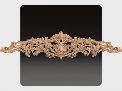 Carved decor for cnc 36 3D model