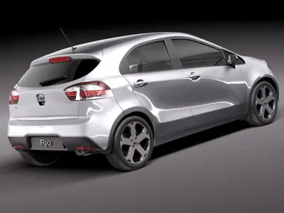 Kia Rio 2012 5door 3D model