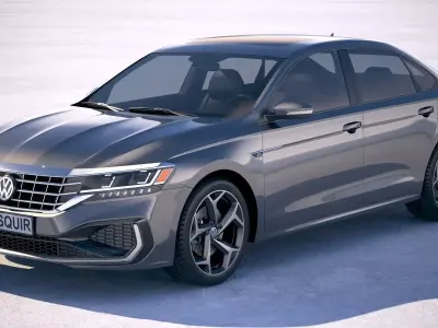 Volkswagen Passat R-line 2020 3D model