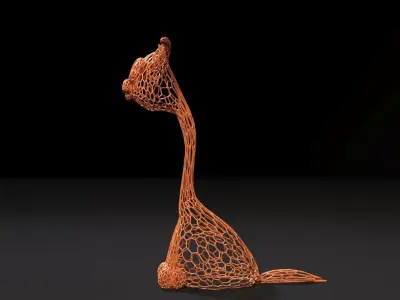 Tattered cat 3D print model