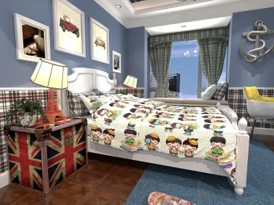 3D Kids-Bedroom Models 3D model