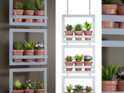 Hanging pots 132 3D model