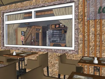 restaurant lounge meat butcher 3D model