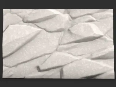 Jagged Dolomite Wall Segment 3D print model
