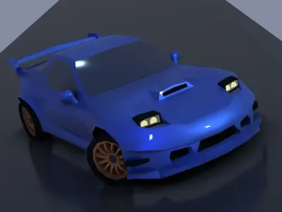 Low poly racing sport-car Low-poly 3D model