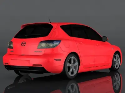 Mazda 3 MPS 2006 Low-poly 3D model
