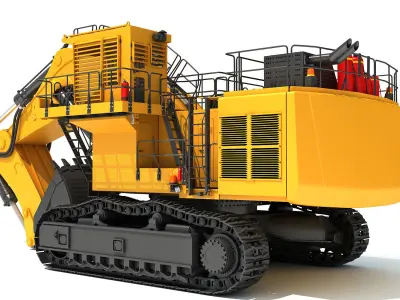 Tracked Mining Excavator 3D model