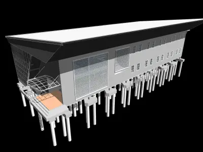 Laboratory building in REVIT 24R05 3D model