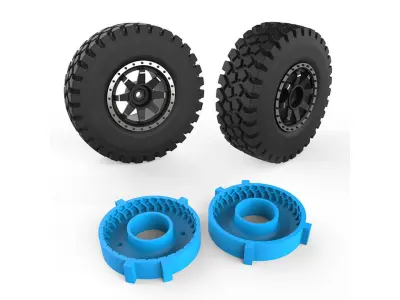 Rough Terrain Tire Mold 3D print model
