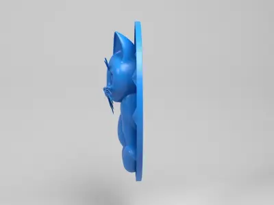 Cat wall decoration 3D print model