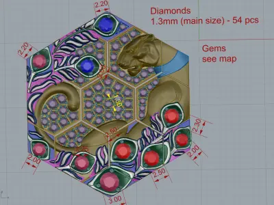 Kitty in a collar ring 3D print model