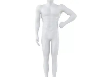 Male white mannequin 98 3D model