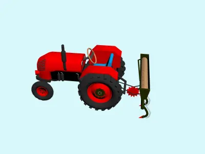 tractor for  seeder 3D model