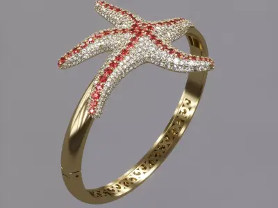 Starfish Bracelet 3D print model