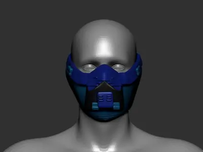 helmet high poly sculpt 3d printable  3D model 12