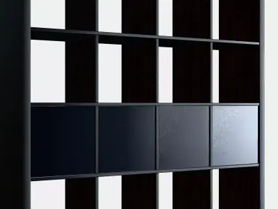 KALLAX Shelving unit with 4 inserts 16 Low-poly 3D model