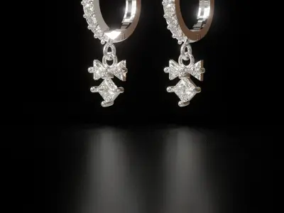 Hanging earrings 03 3D print model