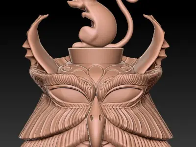 owl-shaped teapot stl ready 3D print model