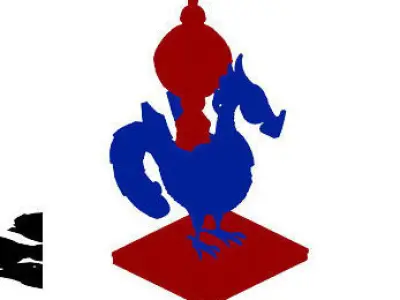 Bronze decoration - dragon statue 3D model