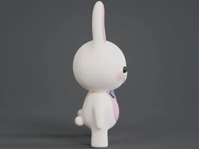 Rabbit Couple 3D model