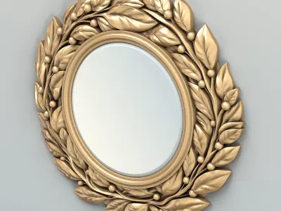 Round mirror frame 006 3D model