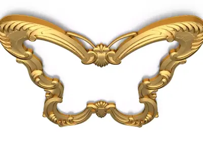 carved frame mirror cnc and 3d printing04 3D print model