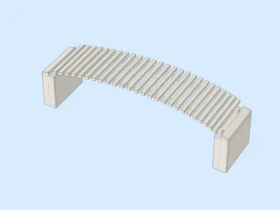 Street Bench Free low-poly 3D model