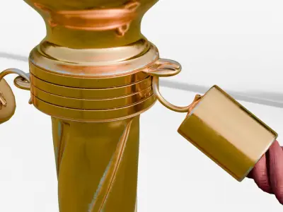 Velvet Rope Stanchion 3D model