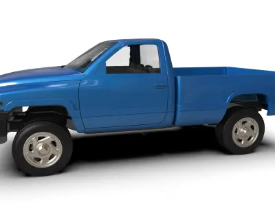 Dodge frame short Pickup 1500 Regular cab vehicle stl 3D print model