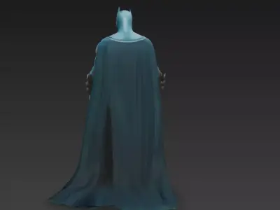 Dark Vigilante Hero Armored Caped Guardian 3D Character Model 3D model
