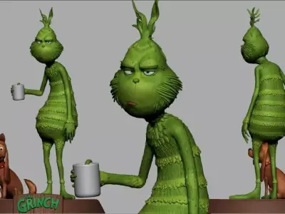 Grinchs Morning Coffee 3D print model