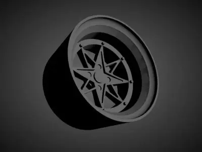 SSR Star Shark scalable and Printable rim 3D print model