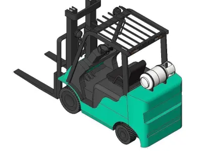 Forklift-Mitsubishi 3D Model-36 Low-poly 3D model
