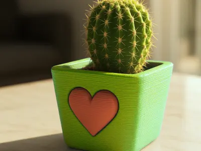 Love Heart Shape Planter - Minimalist Cute Flower Pot 3D print model